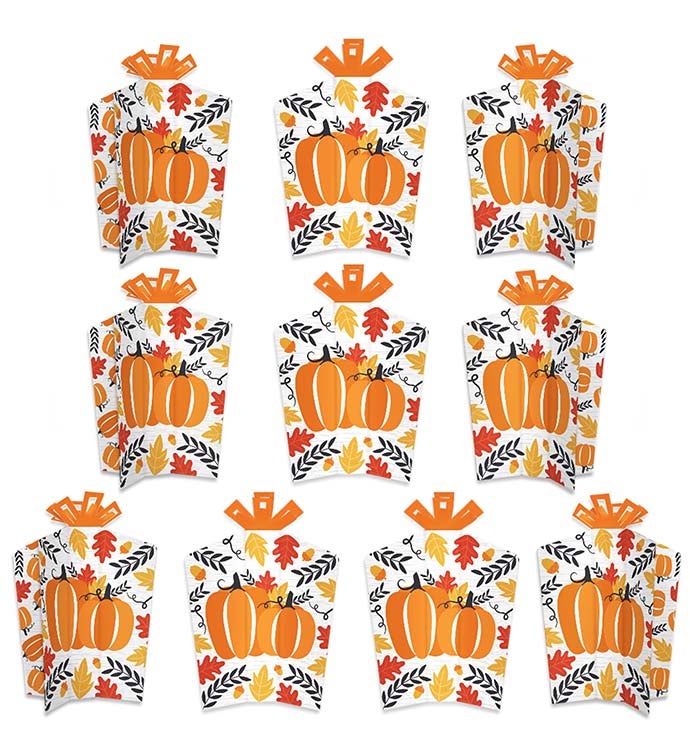 Fall Pumpkin   Table Decor   Party Fold & Flare Centerpieces   10 Ct