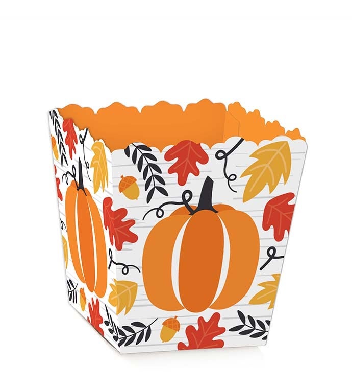 Fall Pumpkin   Mini Favor Boxes   Party Treat Candy Boxes   12 Ct
