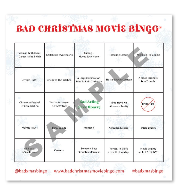 Bad Christmas Movie Bingo