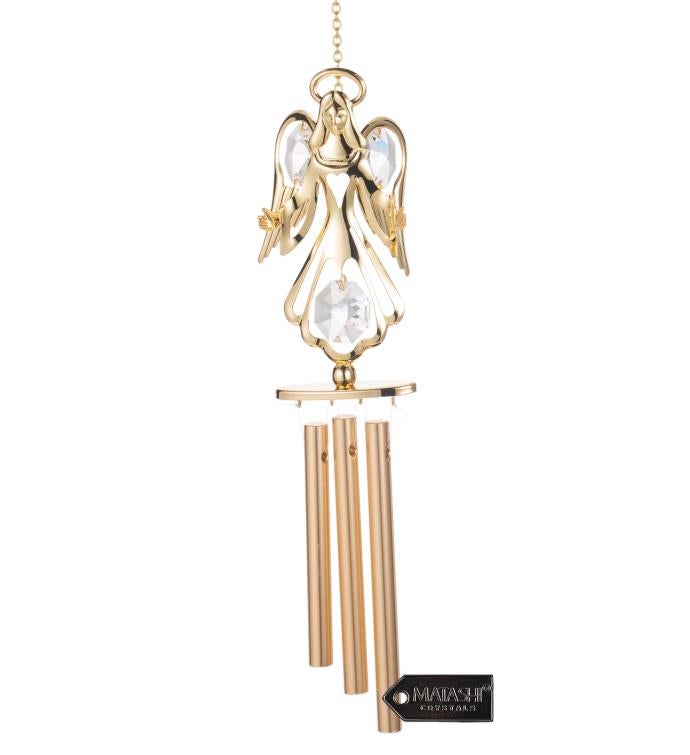 Crystal Guardian Angel Wind Chime