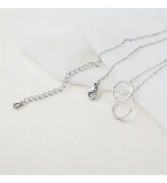 Merry Christmas Silver Rings Necklace