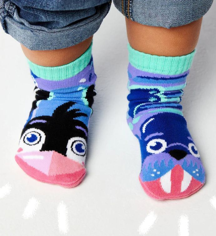 Penguin & Walrus Pals Socks - Mismatchy Set (2 Pairs!)