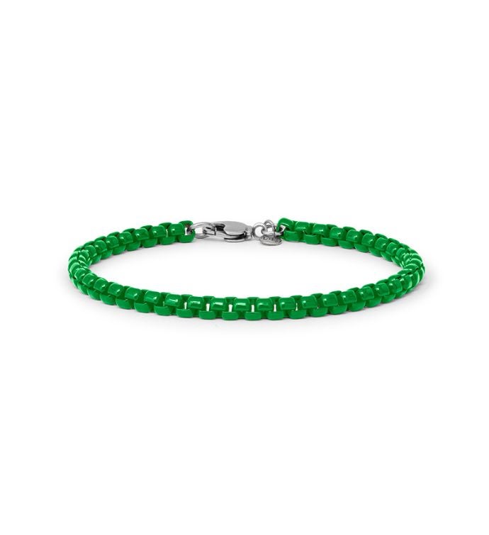 Luca + Danni Sophia Box Chain Bracelet In Emerald