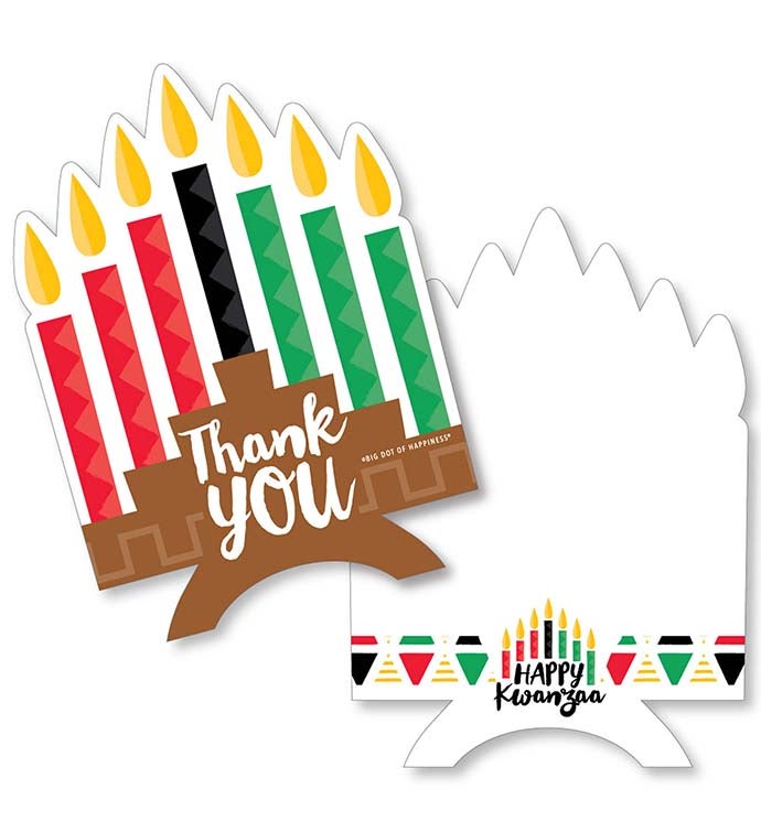 Happy Kwanzaa   Shaped Thank You Cards   Party Thank You Note Cards   12 Ct