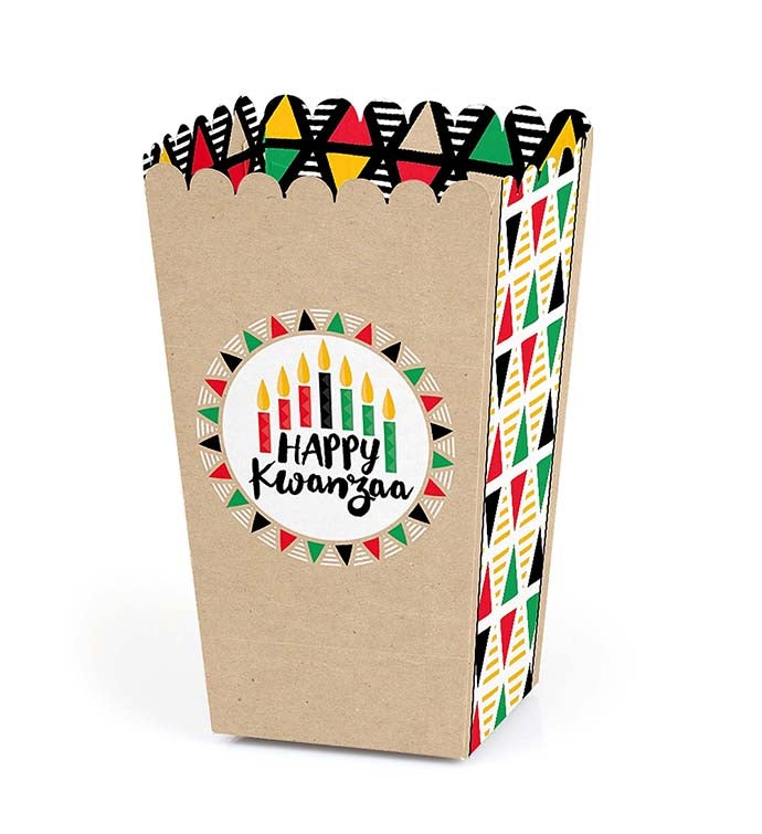 Happy Kwanzaa   African Heritage Party Favor Popcorn Treat Boxes 12 Ct
