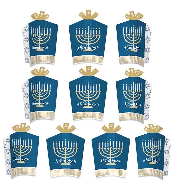 Happy Hanukkah   Table Decor   Chanukah Fold & Flare Centerpieces 10 Ct