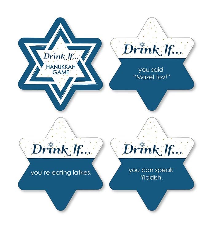 Drink If Game   Happy Hanukkah   Chanukah Party Game   24 Count