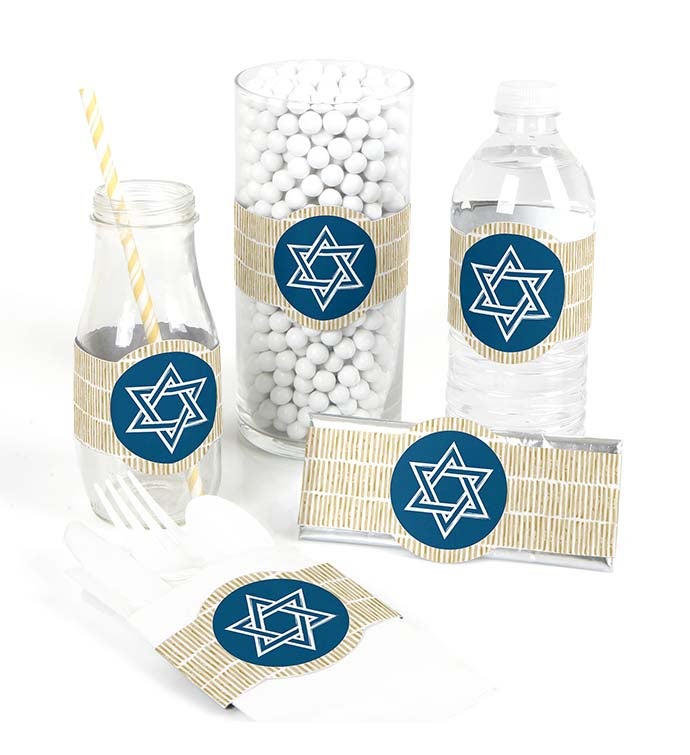 Happy Hanukkah   Party Supplies Chanukah Diy Wrapper Favors & Decor   15 Ct