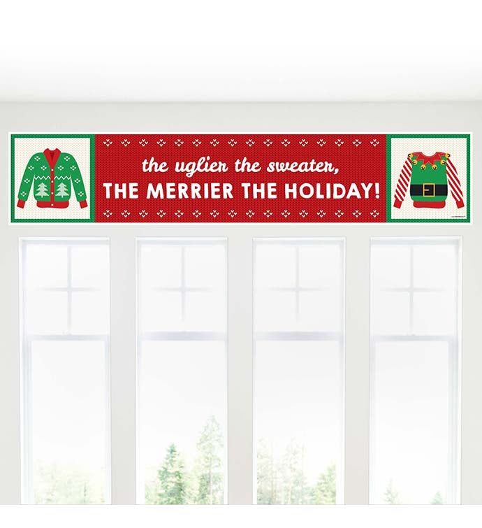 Ugly Sweater   Holiday And Christmas Party Decorations Party Banner