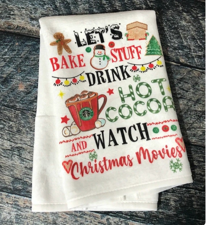 Let's Bake & Drink Cocoa Towel