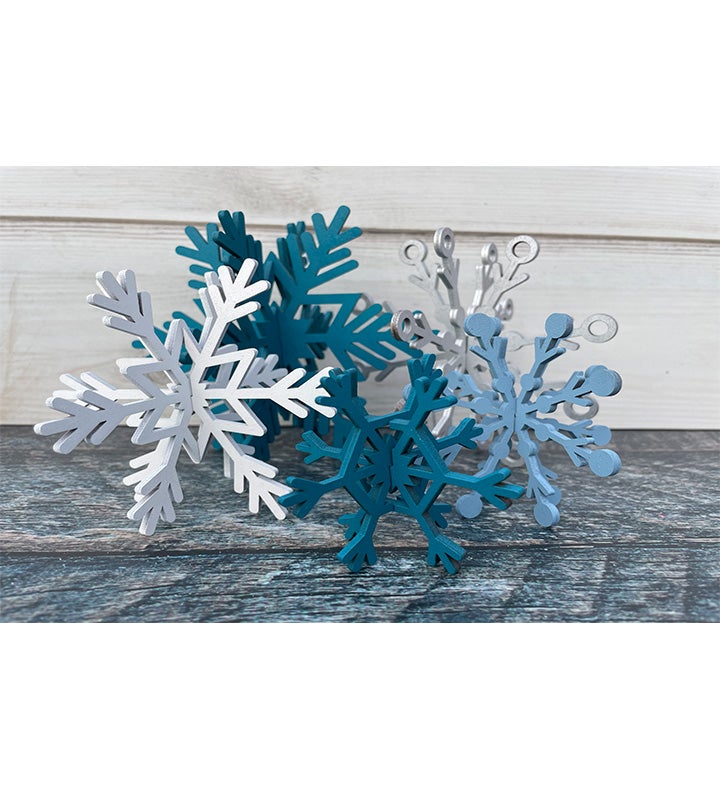 Set Of 5 Snowflakes