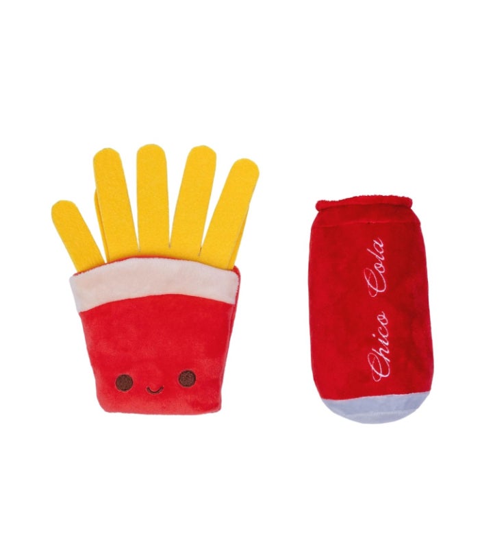 Cola &amp; Fries Plush Dog Toy