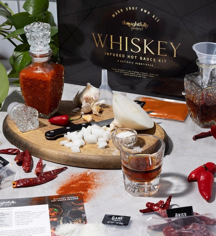 Make Your Own Whiskey Infused Hot Sauce Diy Gift Set  contains No Alcohol