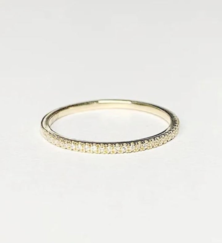 14k Gold Diamond Halo Ring