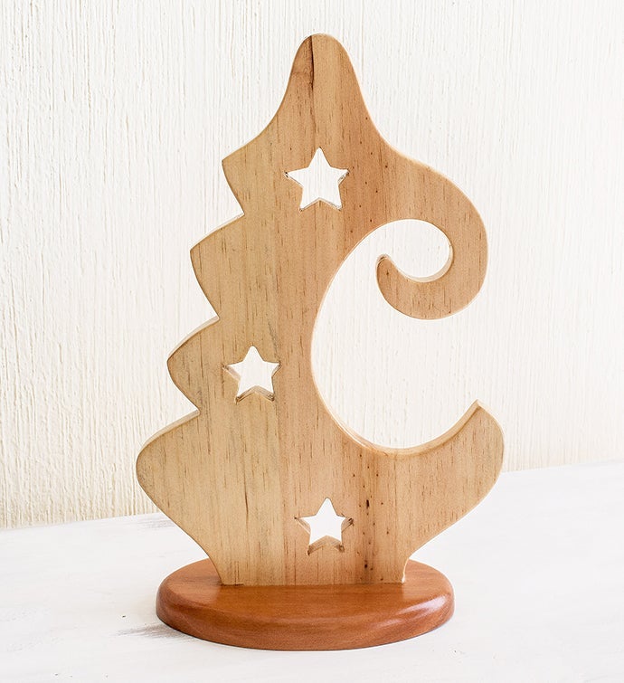 Novica Handmade Christmas Stars Wood Sculpture