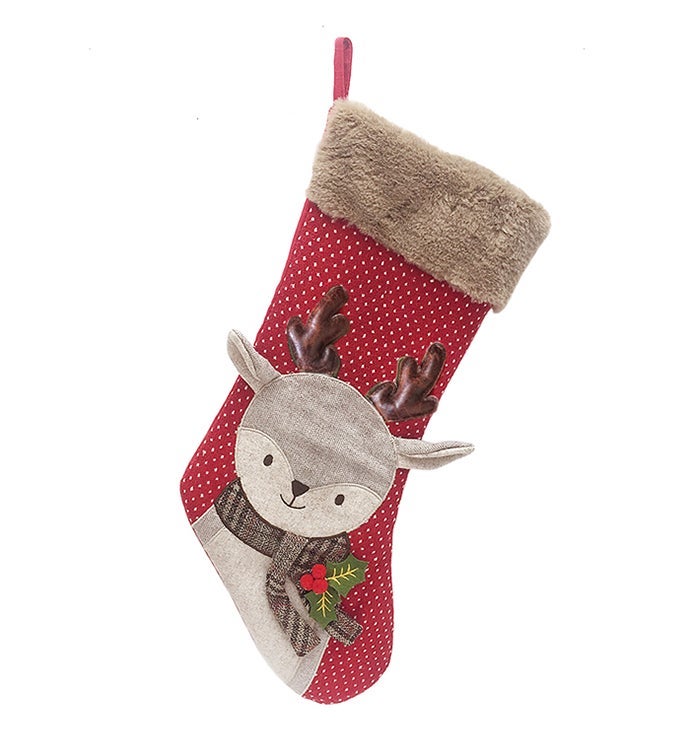 Merry Reindeer Holiday Stocking