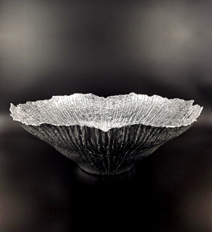 Coral 14" Gilded Glass Centerpiece Bowl