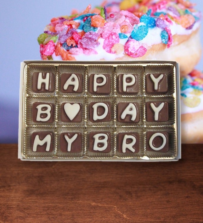 Happy Birthday To My Brother Chocolate Message Gift For Men