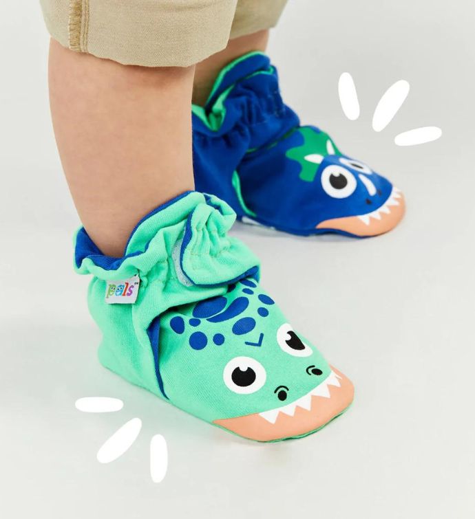 T rex & Triceratops Pals Booties