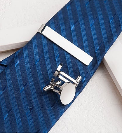 Cufflinks And Tie Clip Set