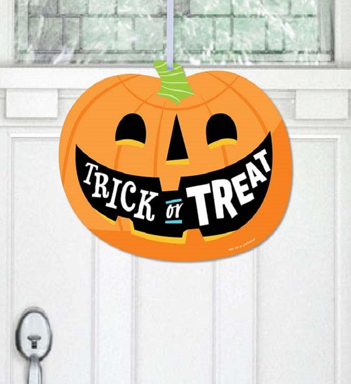 Jack o' lantern Halloween   Hanging Porch Outdoor Front Door Decor   1 Pc