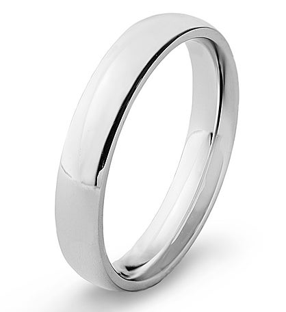Polished Stainless Steel Domed Ring (4mm)