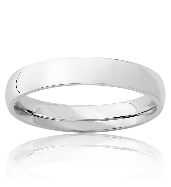 Polished Stainless Steel Domed Ring (4mm)