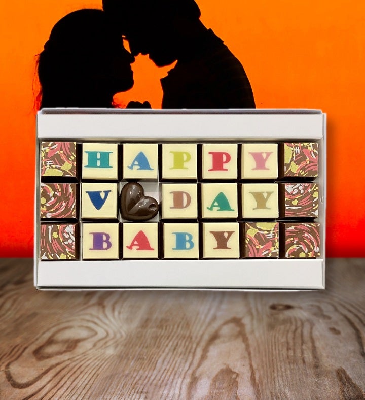 Happy Valentine's Day Baby Chocolate Message Gift
