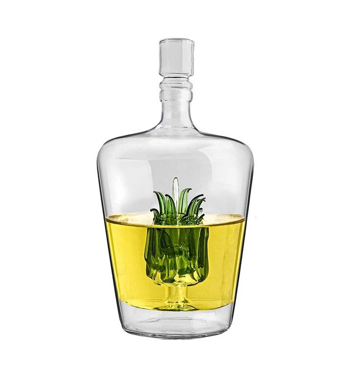 Tequila Decanter With Agave Plant