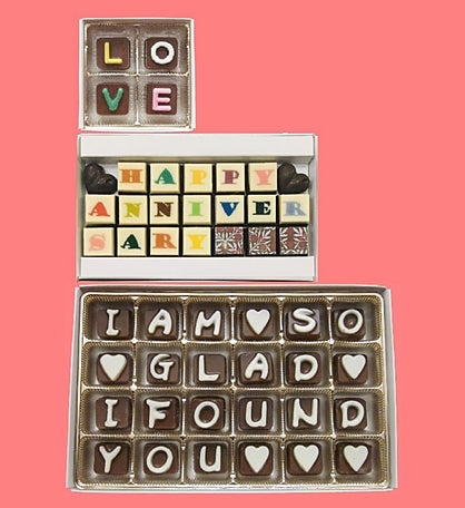 Luxury Chocolate Message Anniversary Gift Set