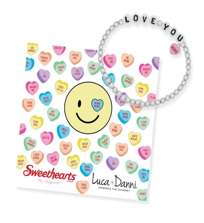 Sweethearts X Love You Letter Bead Stretch Bracelet | Marketplace ...