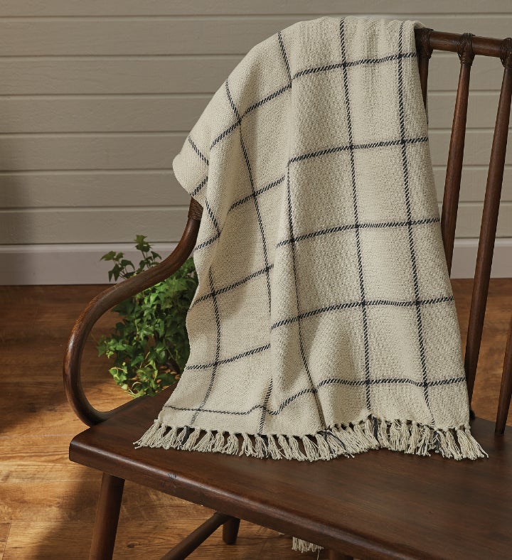 Park Designs Mercantile Windowpane Throw - 60''l - Off-white