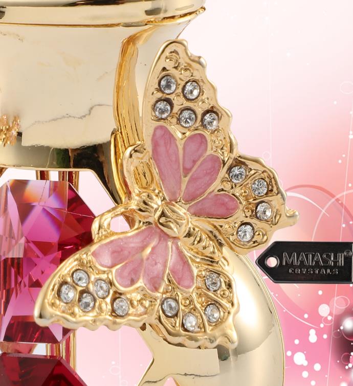 24k Gold Plated Crystal Flower Ornament In A Vase | 1800Flowers.com