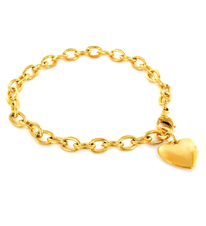 Women Polished Gold Plated Stainless Steel Heart | Marketplace ...