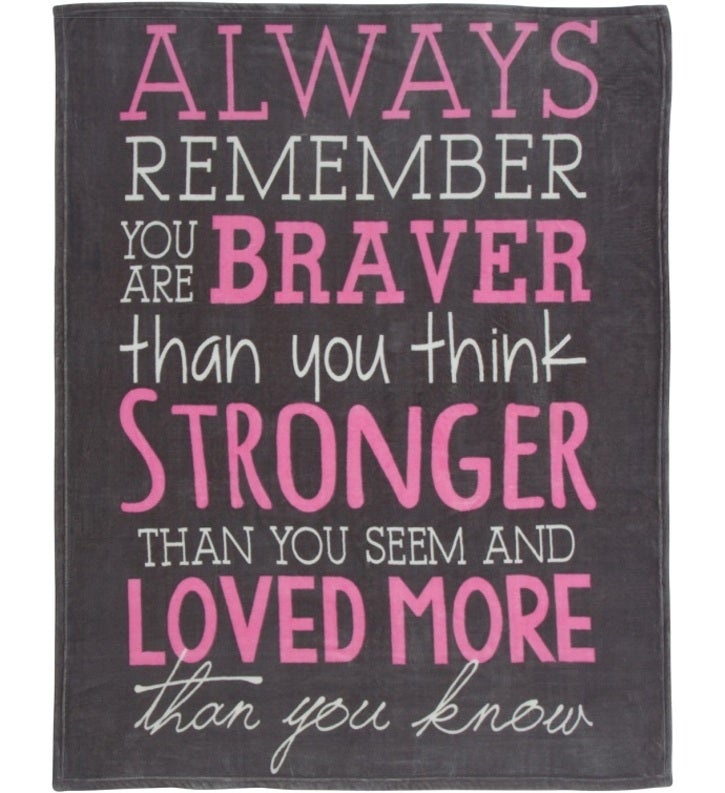 Stronger Braver Throw Blanket