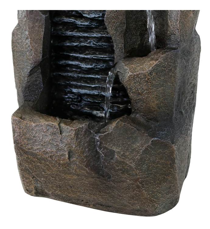 Stony Rock Waterfall Resin Indoor Tabletop Water Fountain - 11 In