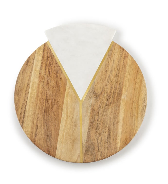 Gauri Kohli Delane Marble & Wood Cutting Board