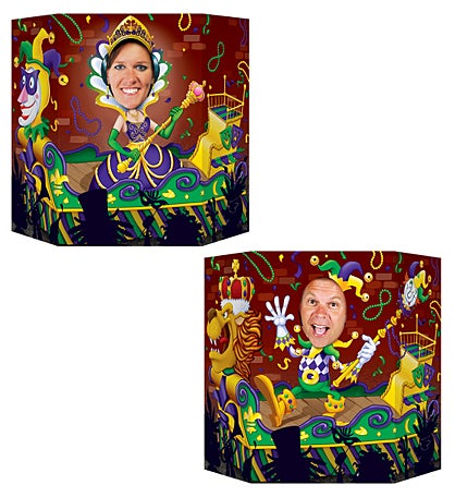 Pack Of 6 Vibrantly Colored Mardi Gras Photo Props 37'