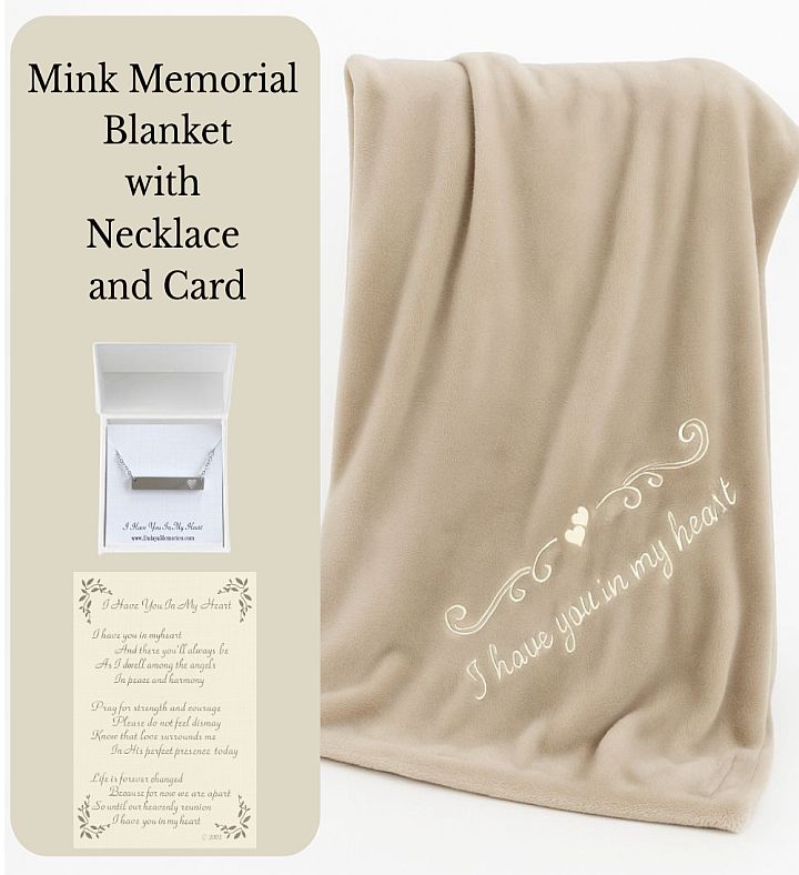 Mink Memorial Blanket Sympathy Throw
