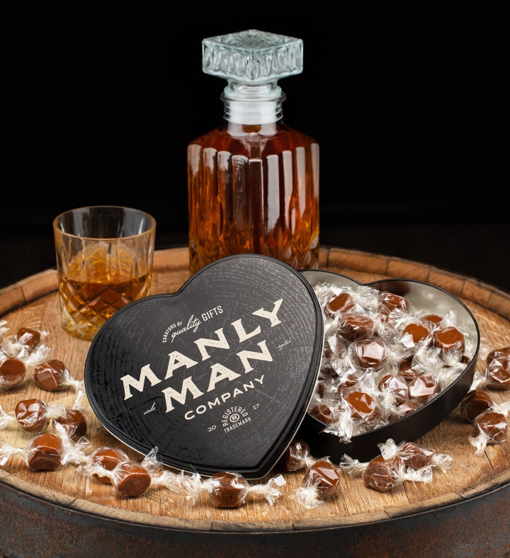 Scotch Whiskey Caramel Heart Tin