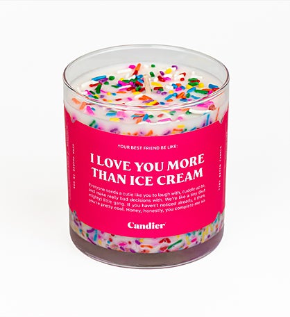Love You More Ice Cream Candle