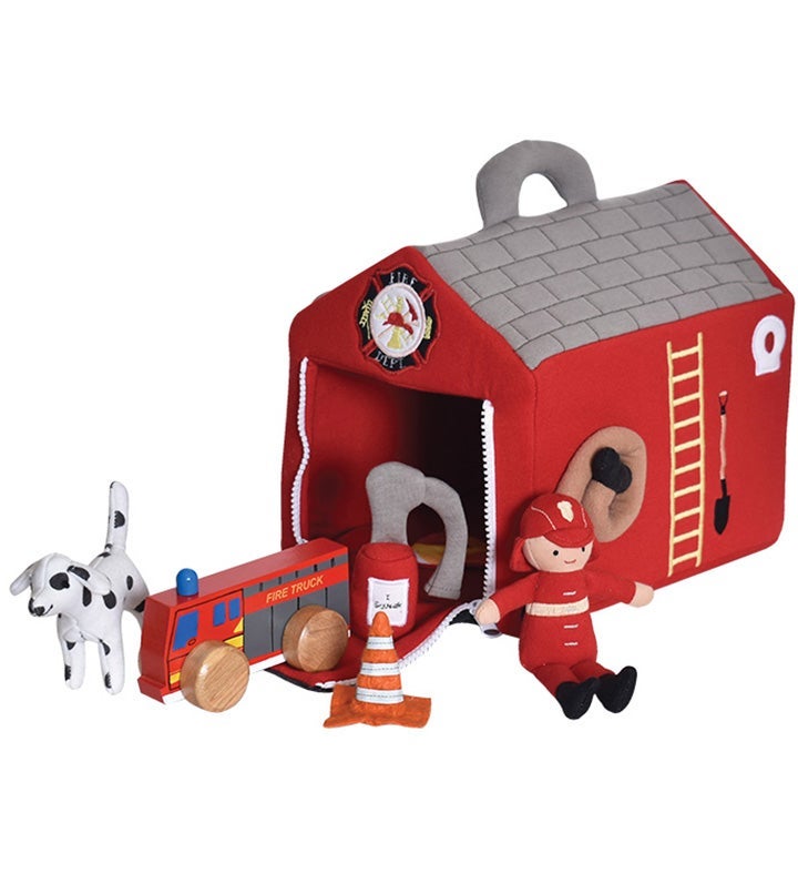 Fire Station With Hat & Accessories