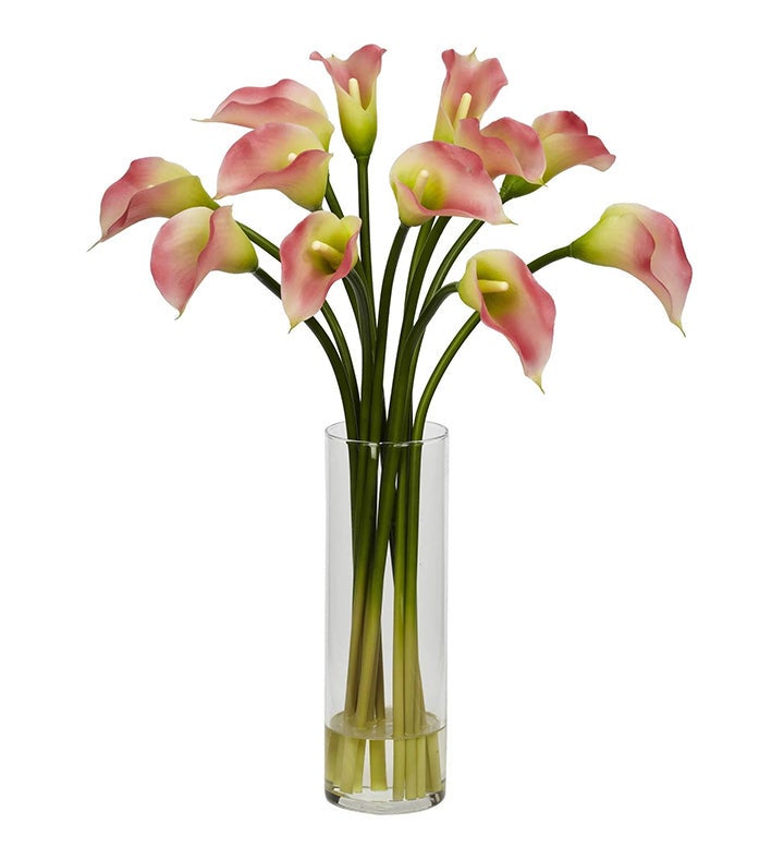 Nearly Natural Mini Calla Lily Silk Flower Arrangement