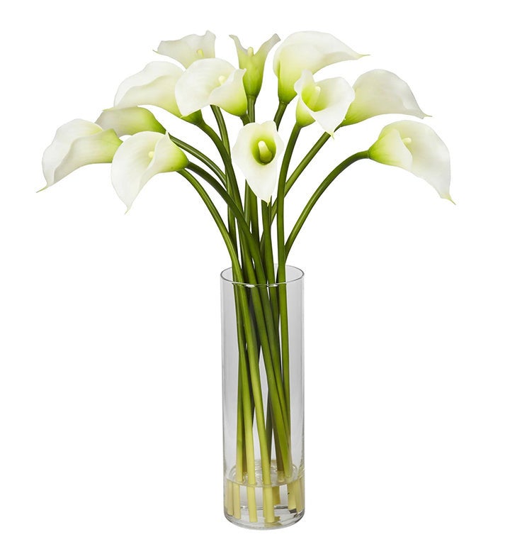 Nearly Natural Mini Calla Lily Silk Flower Arrangement