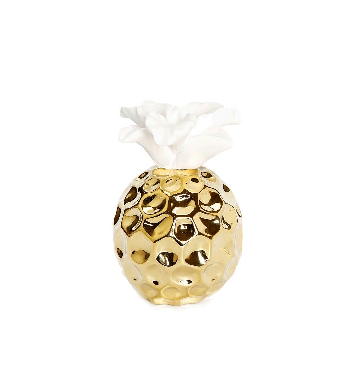 Hammered Gold Sphere Shaped Diffuser English Pear And Freesia Aroma