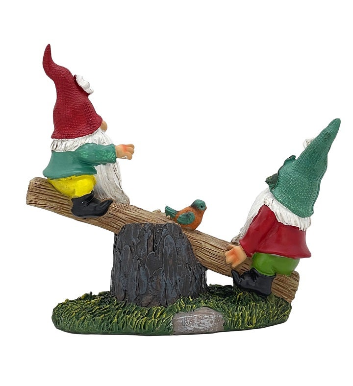 See saw Garden Gnome Statue 10.6"