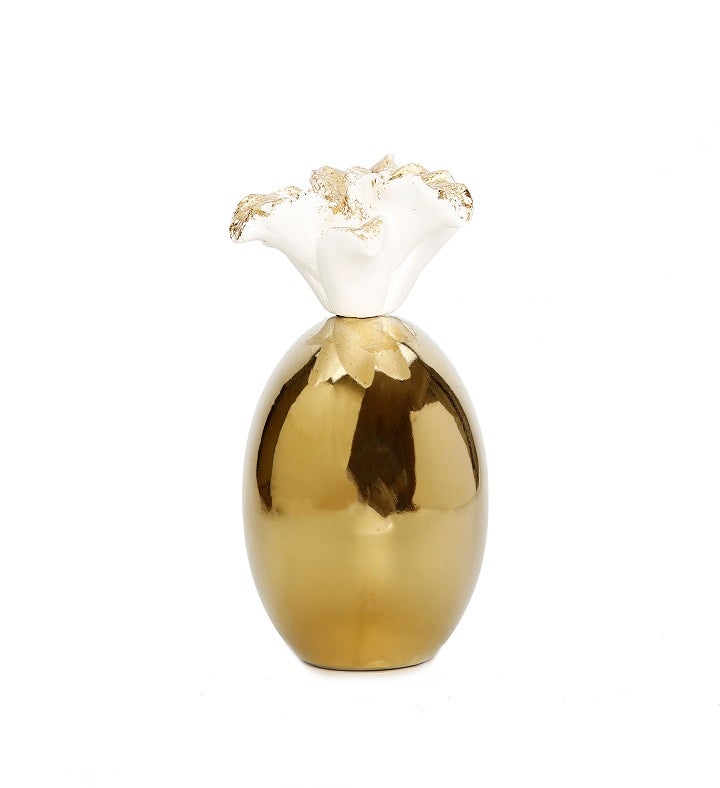 Polished Gold Sphere Shaped Diffuser Iris And Rose