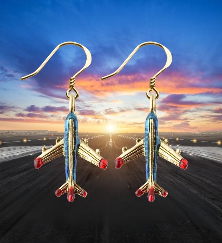 Airplane Charm Earrings