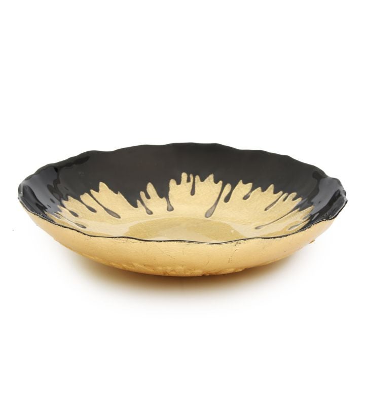 Black Dipped Gold Salad Bowl | Marketplace | 1800Flowers