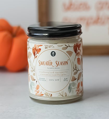 Scented Soy Candle Hello Fall